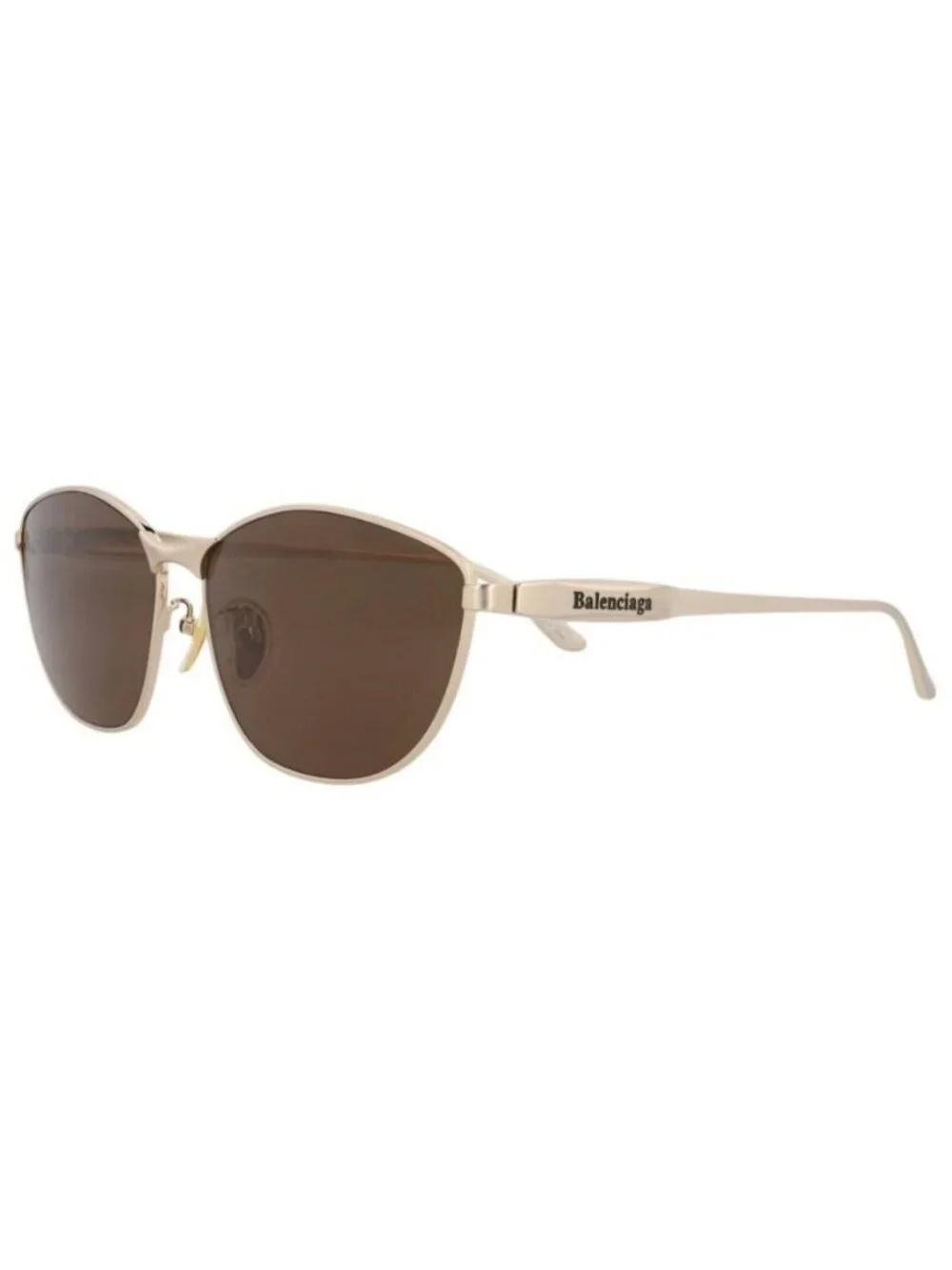 New Balenciaga Womens Cat Eye Gold Gold Brown Fashion Designer Sunglasses